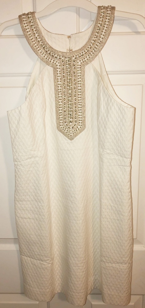 Lilly Adelina Shift Dress in Resort White